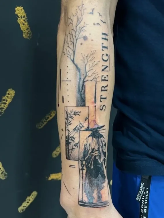 BLACK DAGGER TATTOO Cover Up 03