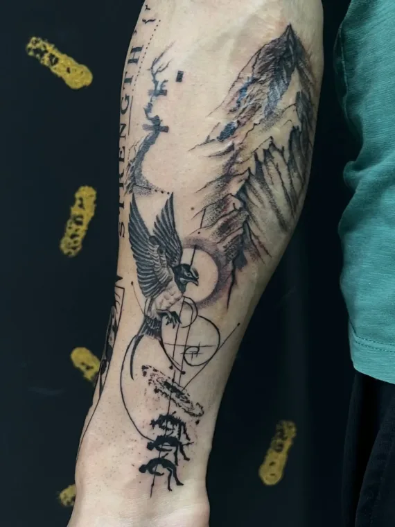 BLACK DAGGER TATTOO Cover Up 04